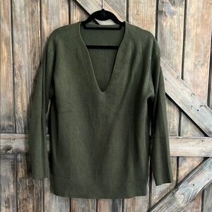 Amazon Green V-Neck Sweater